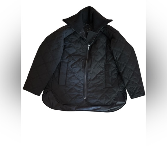 Banana Republic Black Quilted Puffer Jacket Run Big like size M/L - Picture 7 of 9